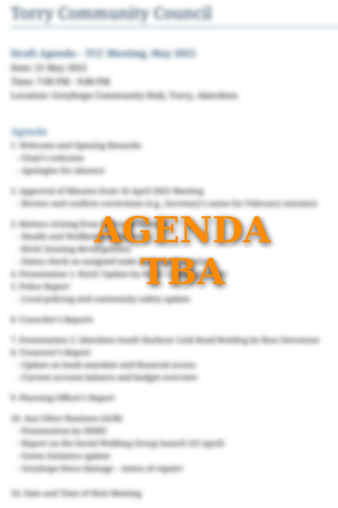 Meeting Agenda